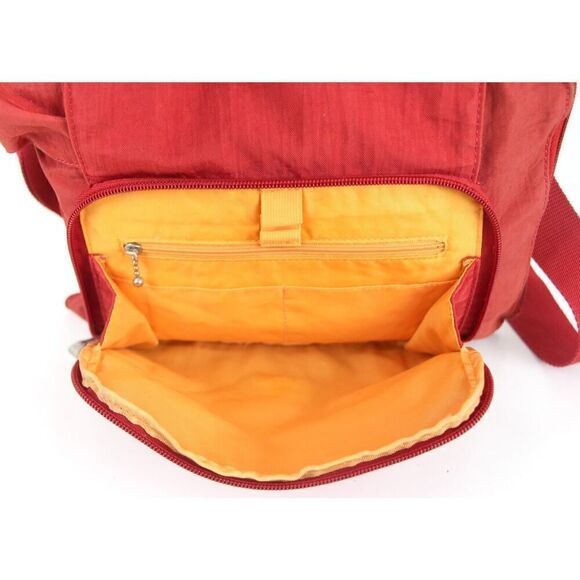 baggallini RED NYLON CANVAS URBAN MESSENGER X-BODY ORGANIZER SHOULDER BAG PURSE - Picture 10 of 16